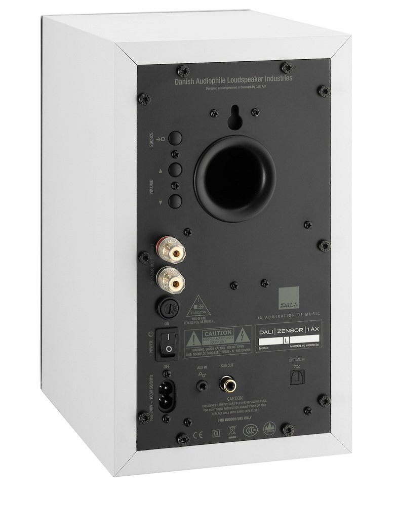 Dali Zensor 1 AX WH Active Bookshelf Speaker, 100 Watts, White